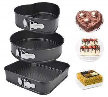 3-Piece Springform Cake Pan Set