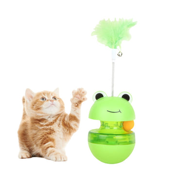 Pets Cat Toy Frog Tumbler Food Dropping Ball Pet Products