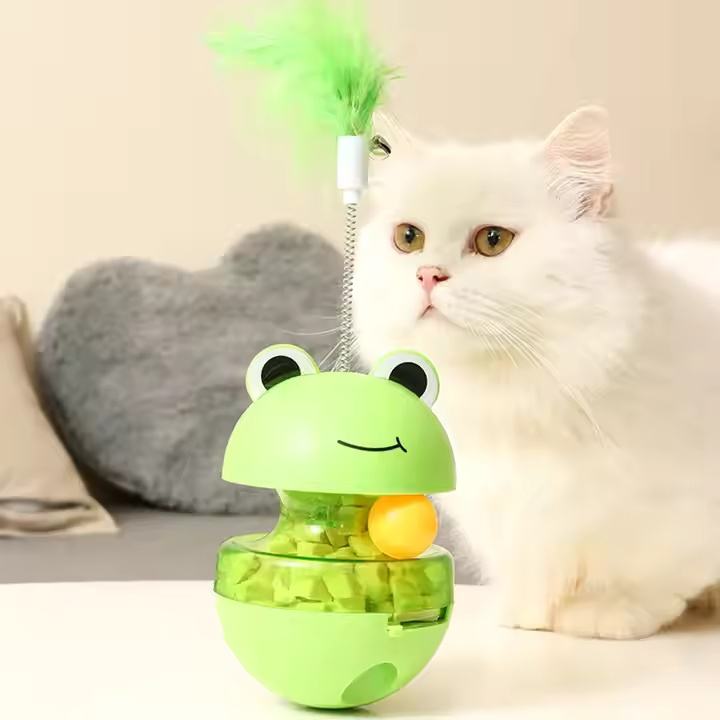 Pets Cat Toy Frog Tumbler Food Dropping Ball Pet Products