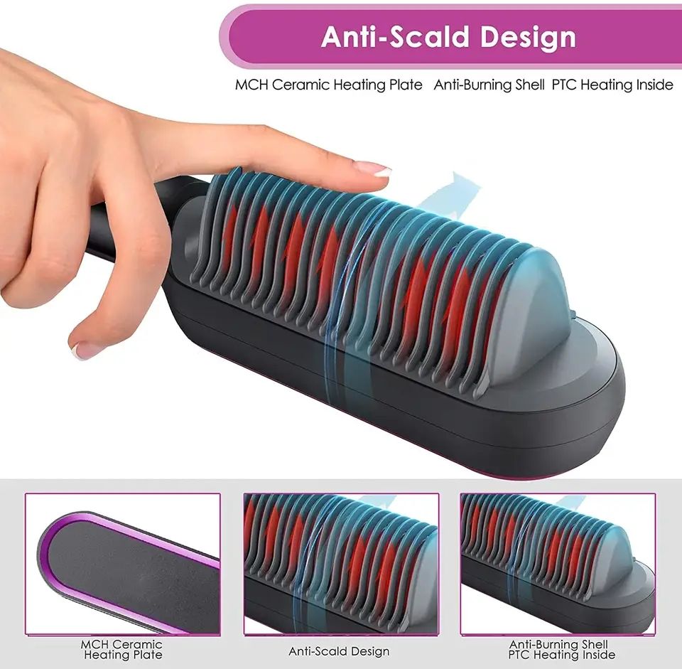 Electric Hair Straightener Comb – Silky, Frizz-Free Hair - SAND's CART