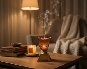 Gold Decorative Incense Burner SAND's CART Gold Decorative Incense Burner
