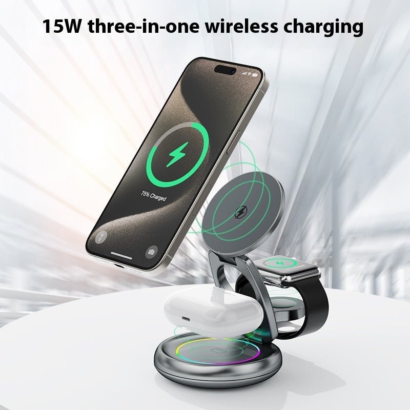 Metal 3 In 1 Wireless Rotatable Charger Bracket SAND'S CART