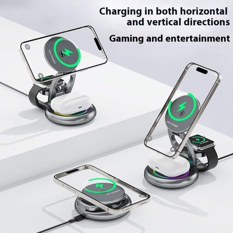 Metal 3 In 1 Wireless Rotatable Charger Bracket SAND'S CART
