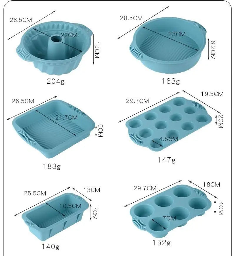 Royalford 6-Piece Silicone Bakeware Set (BPA Free) SAND's CART Royalford 6-Piece Silicone Bakeware Set (BPA Free)