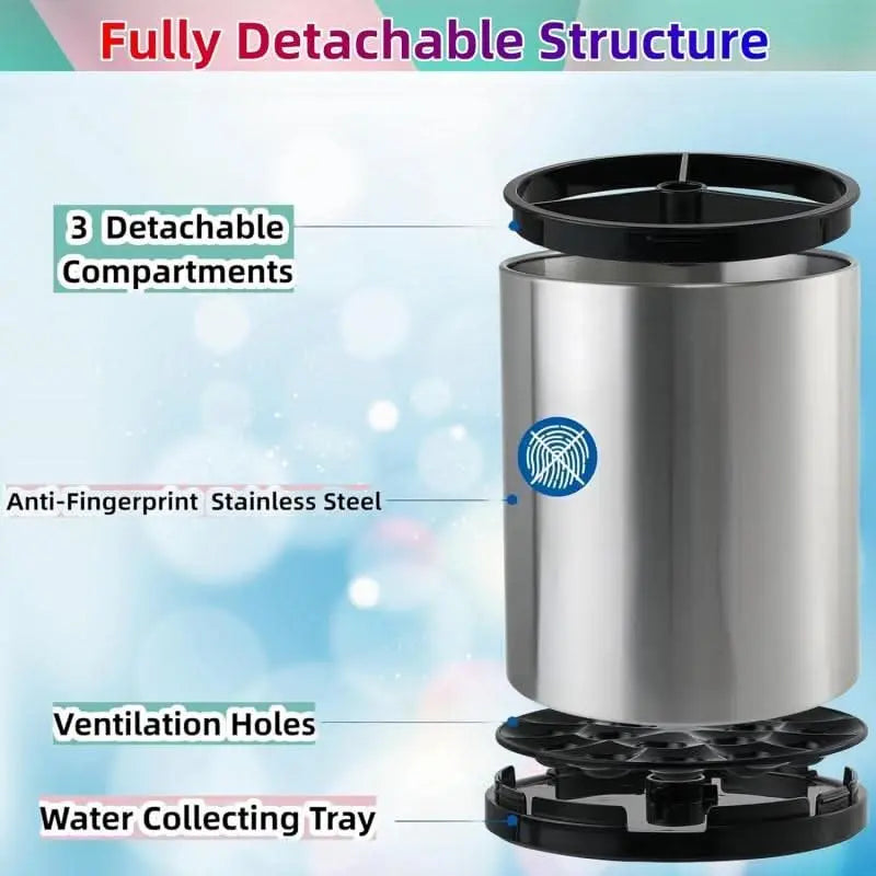Stainless Steel Rotating Storage Bucket SAND's CART Stainless Steel Rotating Storage Bucket