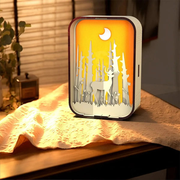 Woodcarving Night Light Lamp SAND's CART Woodcarving Night Light Lamp